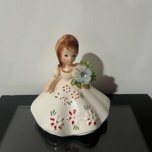 😁Vintage Josef Originals December Birthstone Doll Figurine Birthday Girl 1960s